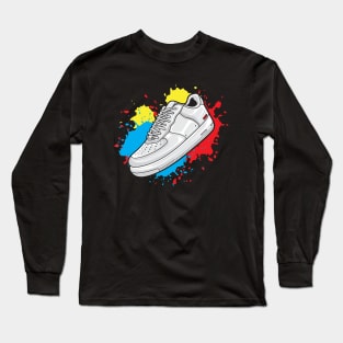 Force Retro White Sneaker Long Sleeve T-Shirt